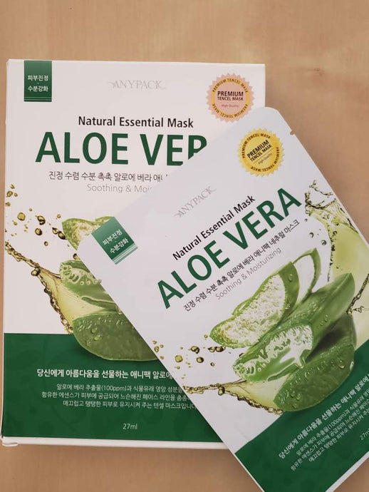 Anypack Natural Essential Mask - Aloe Vera 5pcs/set