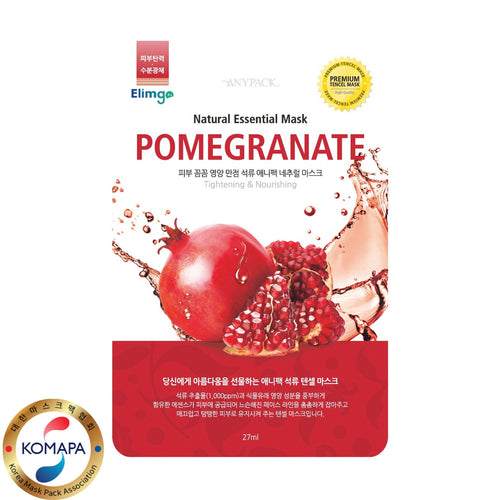 Anypack Natural Essential Mask - Pomegranate 5pcs/set